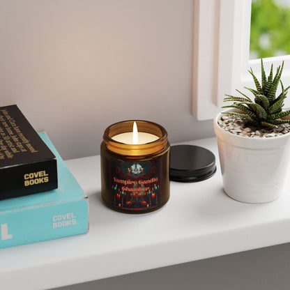 Vampire Candle Chamber — Scented Soy Amber Jar (Gothic, Spiced & Smoky)