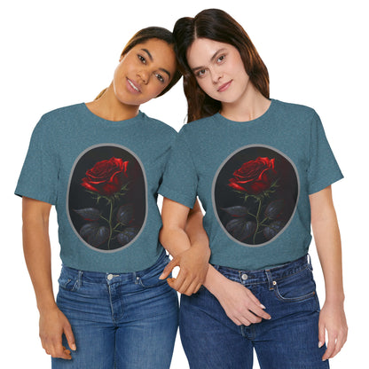 My Gothic Girl T-Shirts for Women & Men "Linda's Red Rose" Dark Aesthetic & Alternative Tees – My Gothic Girl