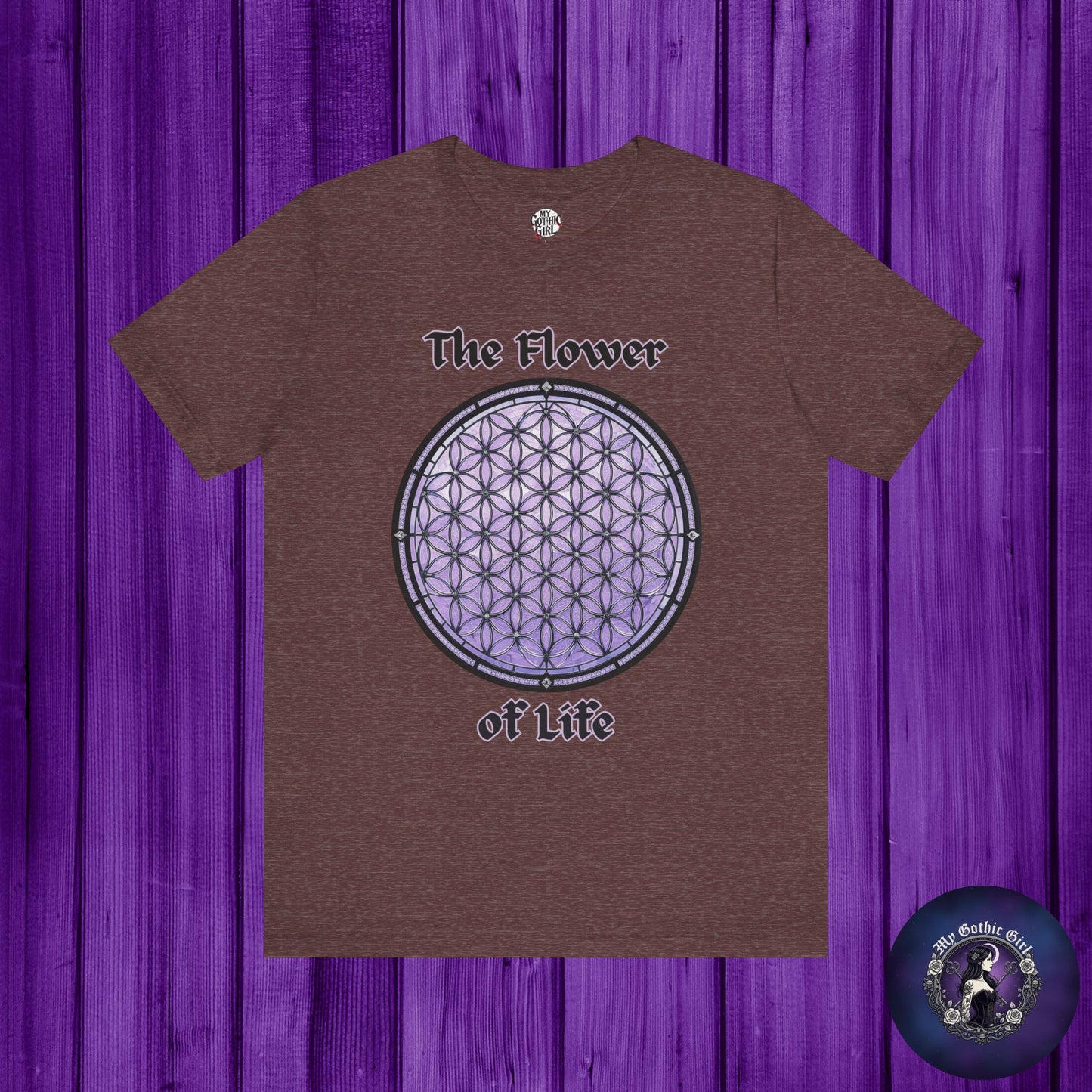 "The Flower of Life"  Gothic Graphic T-Shirt – Alt Aesthetic Poetic Goth Street-wear