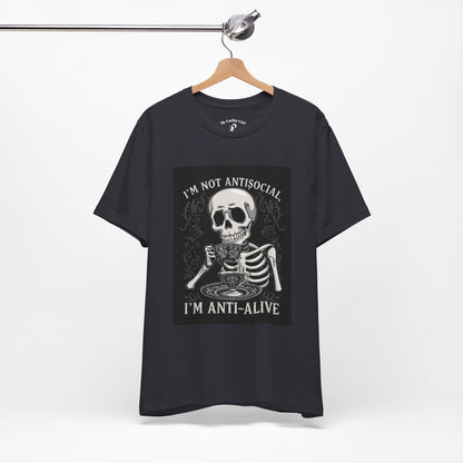 My Gothic Girl "I'M ANTI ALIVE" Graphic T-Shirt Unisex Gothic Dark Fashion Casual Wear