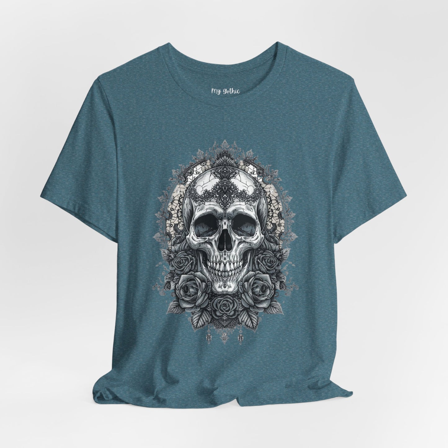 Gothic Skull Elegance T-Shirt