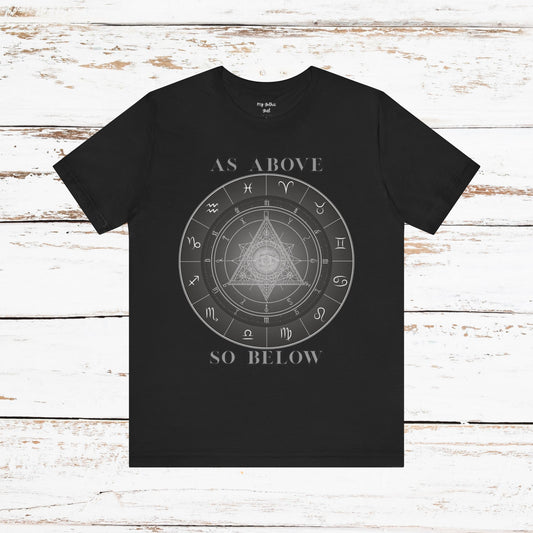 "As Above, So Below" All-Seeing Eye Zodiac T-Shirt