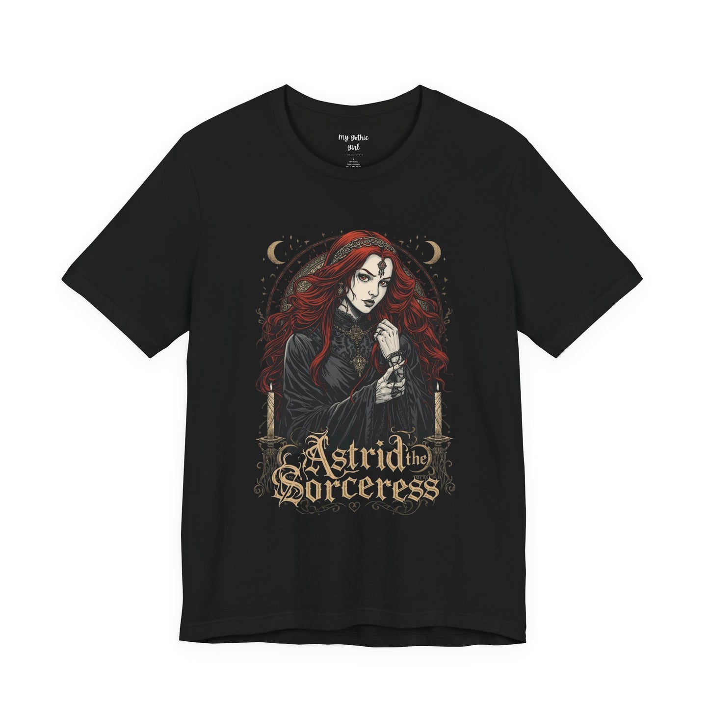 Astrid the Sorceress Gothic T-Shirt | Dark Fantasy Witch Tee