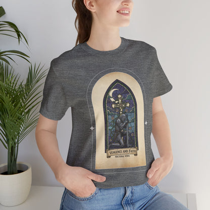 "Vengeance and Faith"  Gothic Graphic T-Shirt – Alt Aesthetic Poetic Goth Streetwear