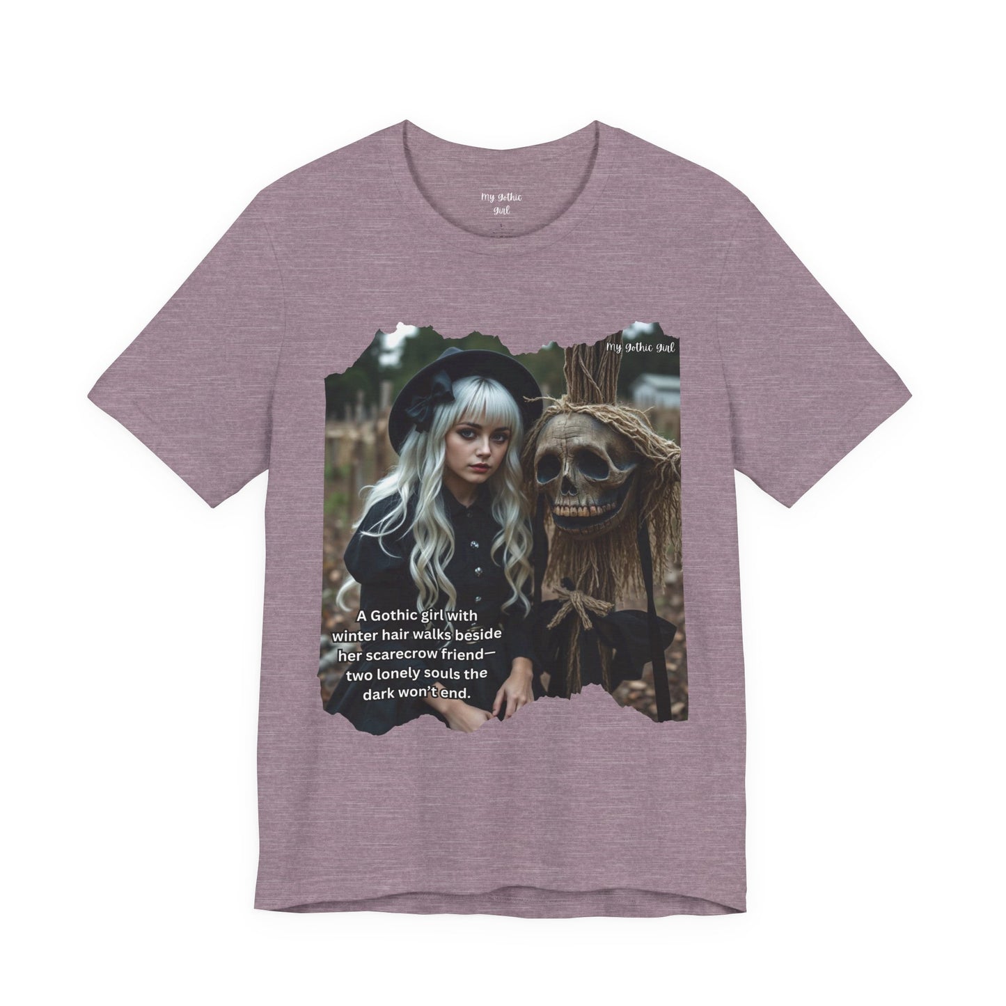 My Gothic Girl T-Shirt "Scarecrow Friend" – Whimsy Goth Streetwear, Dark Poetry Fashion, Alt Aesthetic Apparel