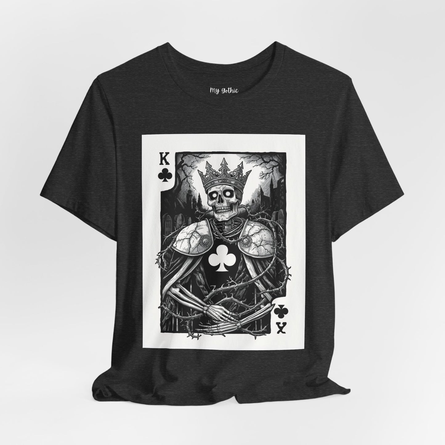 King of Clubs Skeleton Playing Card T‑Shirt