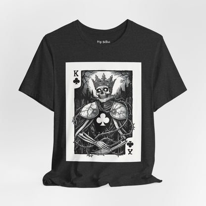King of Clubs Skeleton Playing Card T‑Shirt