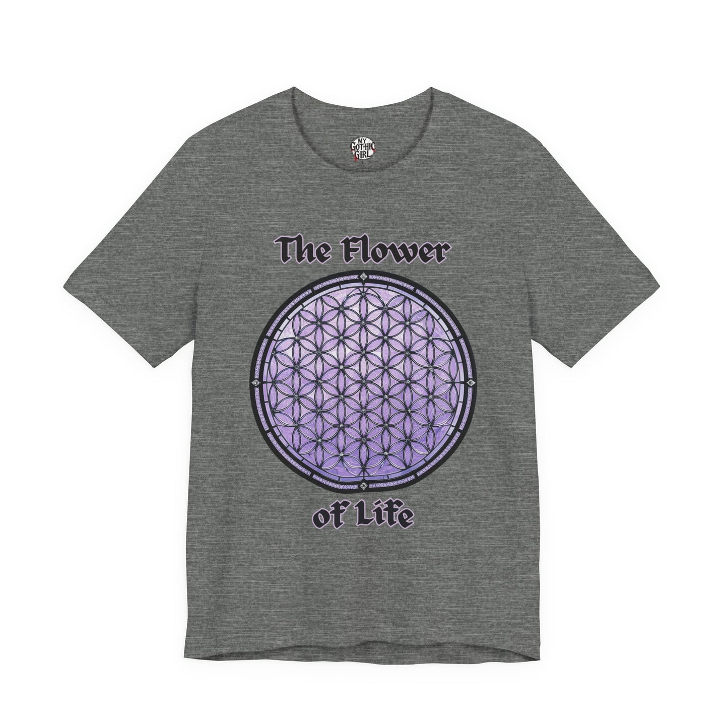 "The Flower of Life"  Gothic Graphic T-Shirt – Alt Aesthetic Poetic Goth Street-wear