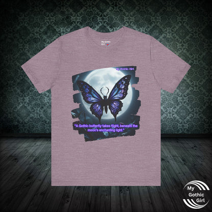 My Gothic Girl T-Shirt "Purple Gothic Butterfly" – Whimsy Goth Streetwear, Dark Poetry Fashion, Alt Aesthetic Apparel