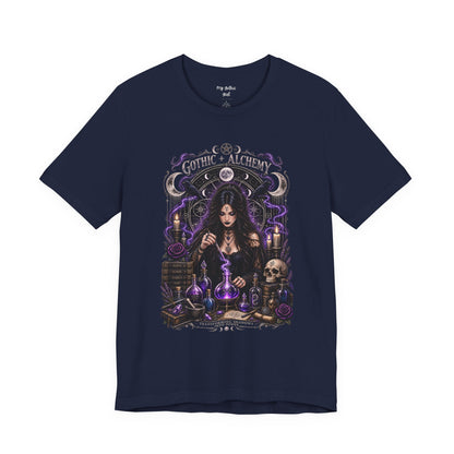 Gothic Alchemy T-Shirt — Witch Potion Skull Graphic Tee