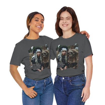 My Gothic Girl T-Shirt "Scarecrow Friend" – Whimsy Goth Streetwear, Dark Poetry Fashion, Alt Aesthetic Apparel