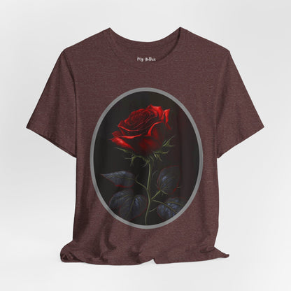 My Gothic Girl T-Shirts for Women & Men "Linda's Red Rose" Dark Aesthetic & Alternative Tees – My Gothic Girl
