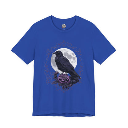 "The Raven and Moon"  Gothic Graphic T-Shirt – Alt Aesthetic Poetic Goth Street-wear