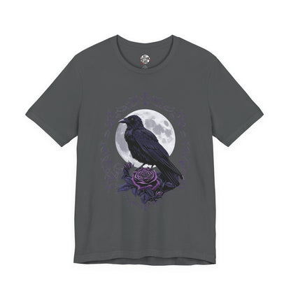 "The Raven and Moon"  Gothic Graphic T-Shirt – Alt Aesthetic Poetic Goth Street-wear
