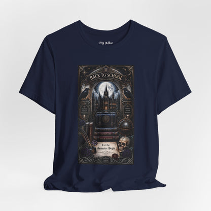 Back to School Gothic T-Shirt — Haunted Academy Illustration