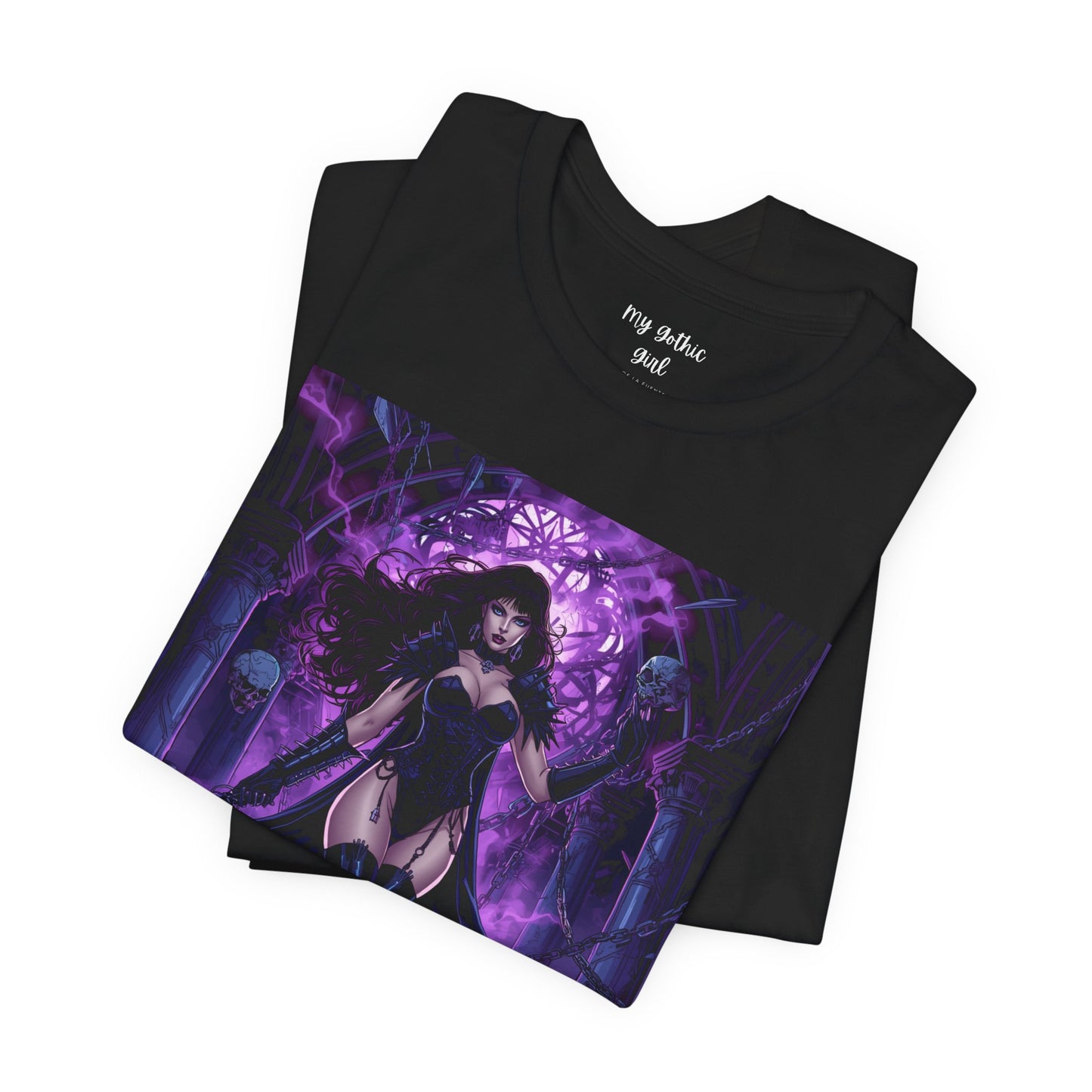 Dark Sorceress Graphic Tee — "A dark desire now sets forth into the night"