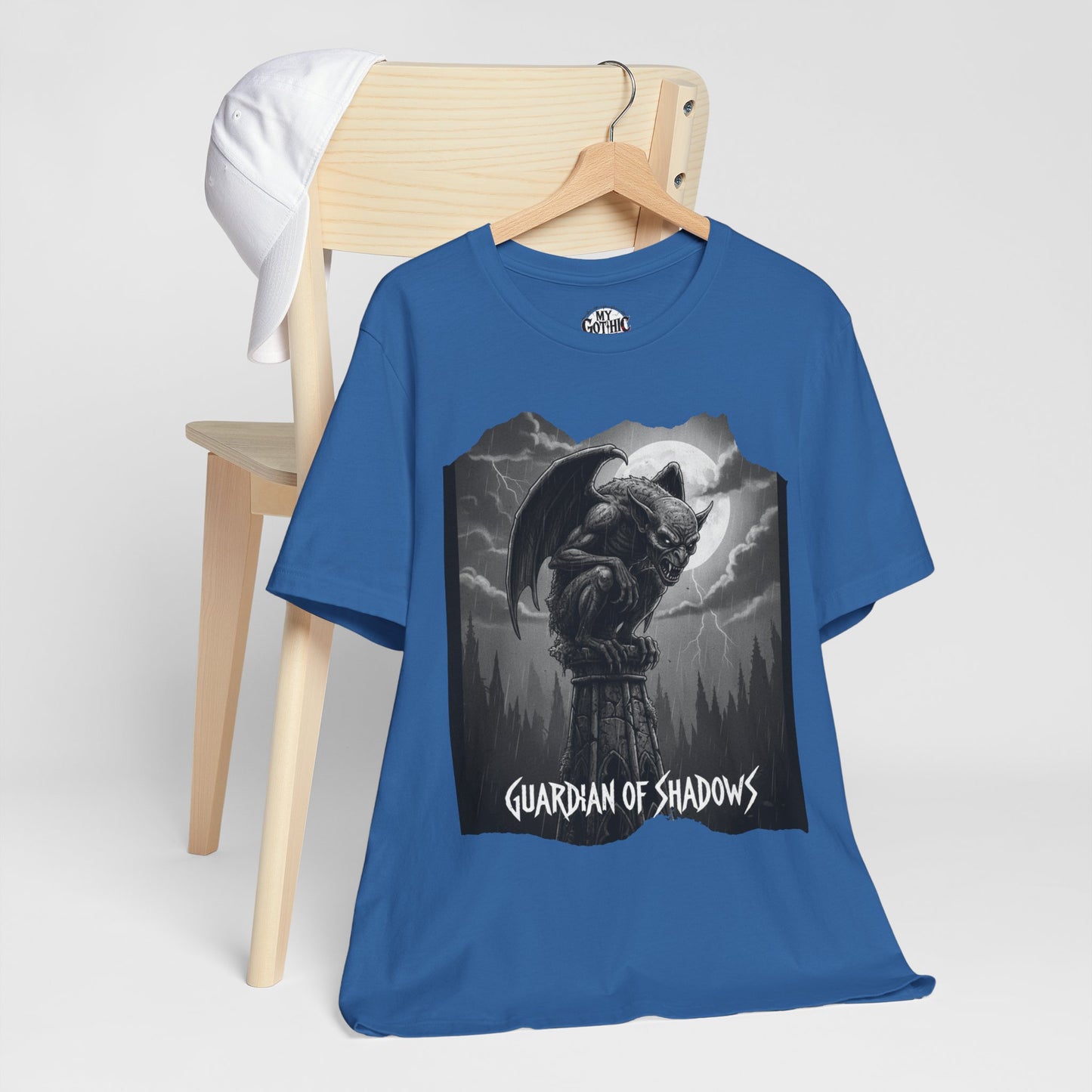 "Guardian of Shadows"  Gothic Graphic T-Shirt – Alt Aesthetic Poetic Goth Streetwear