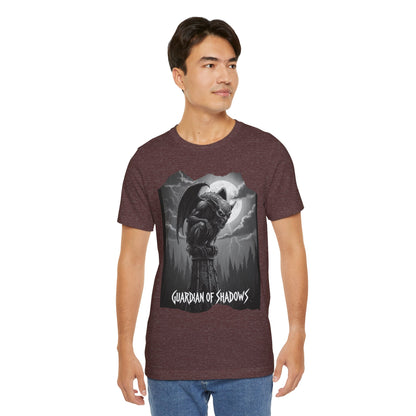 "Guardian of Shadows"  Gothic Graphic T-Shirt – Alt Aesthetic Poetic Goth Streetwear