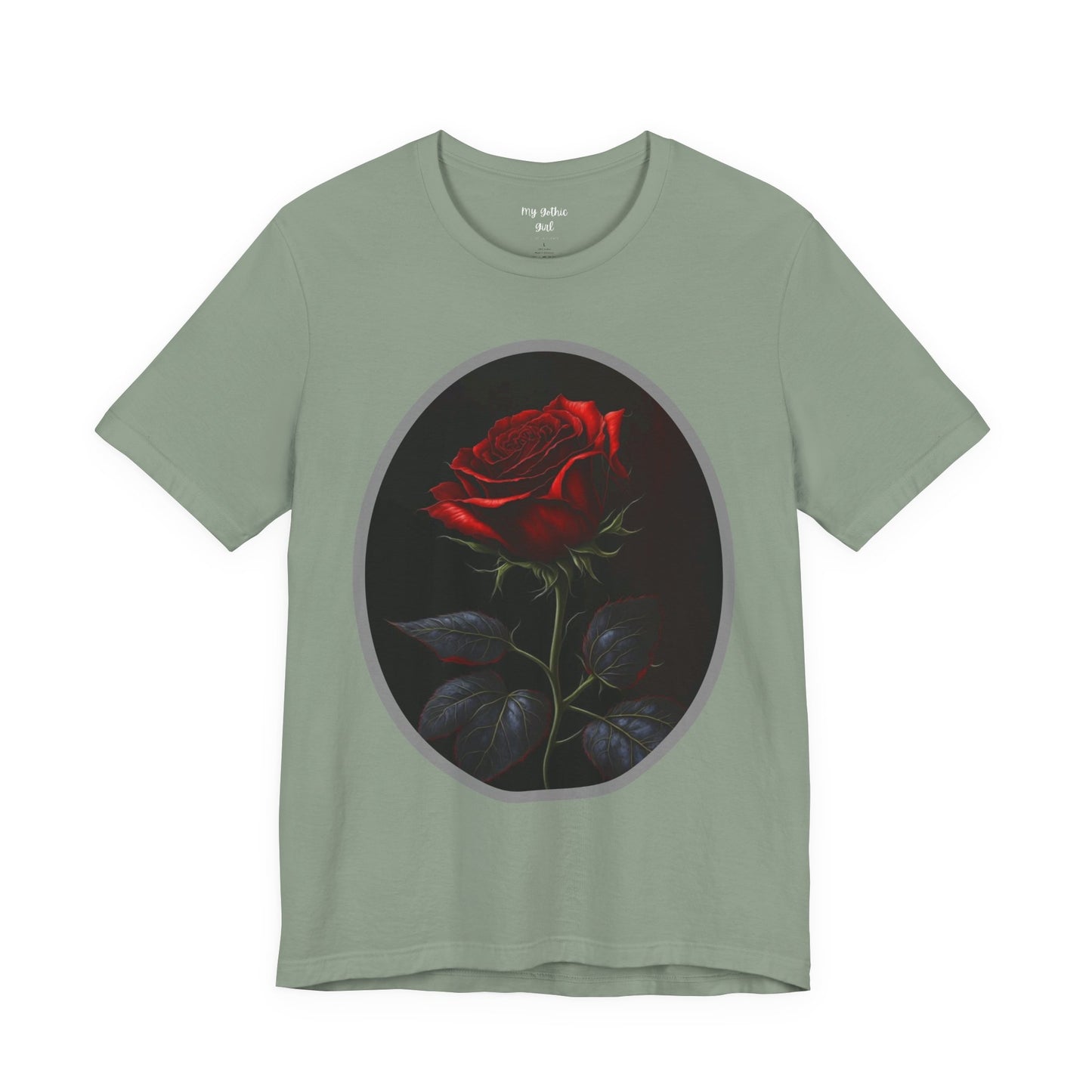 My Gothic Girl T-Shirts for Women & Men "Linda's Red Rose" Dark Aesthetic & Alternative Tees – My Gothic Girl