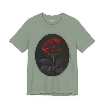 My Gothic Girl T-Shirts for Women & Men "Linda's Red Rose" Dark Aesthetic & Alternative Tees – My Gothic Girl