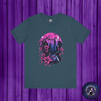 “Dark Bloom” — WhimsyGoth Floral Tee – Alt Aesthetic Poetic Goth Street-wear