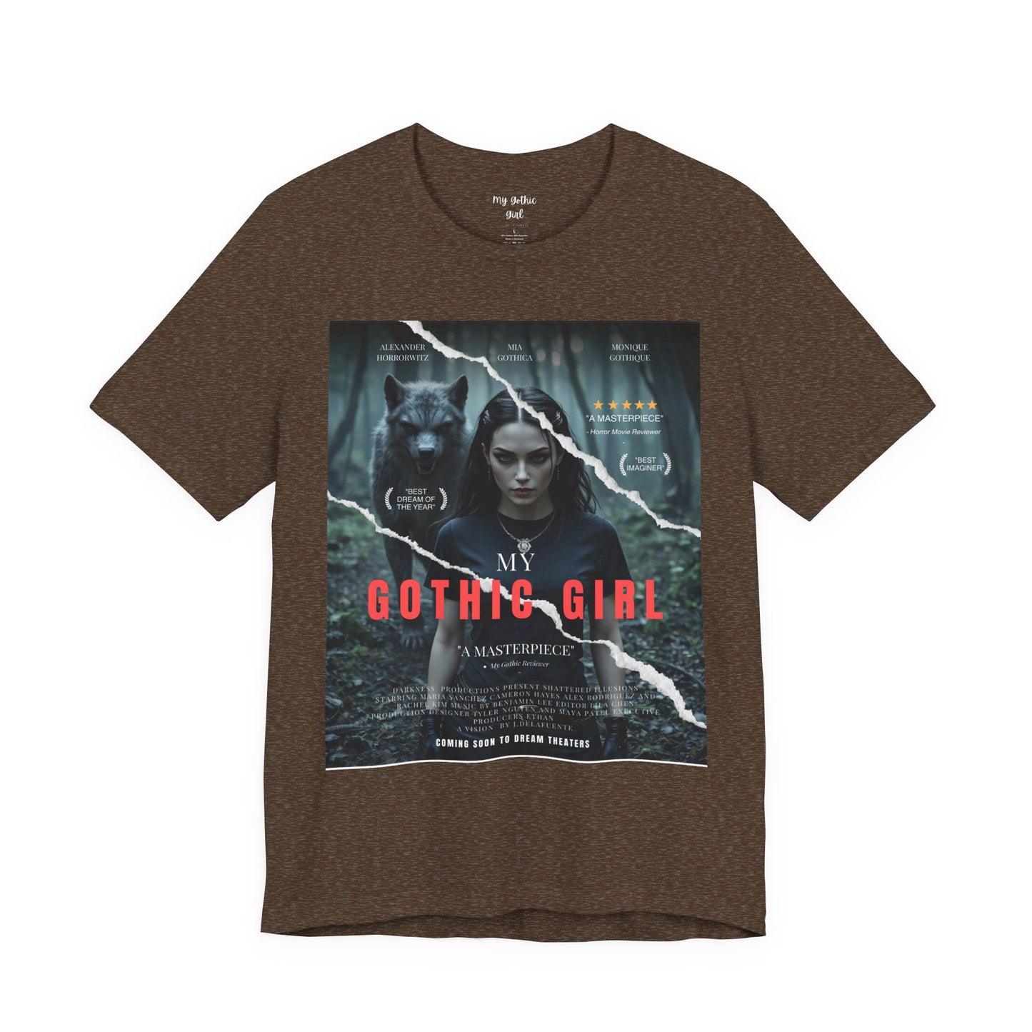 My Gothic Girl T-Shirt "Movie Poster" – Whimsy Goth Streetwear, Dark Poetry Fashion, Alt Aesthetic Apparel