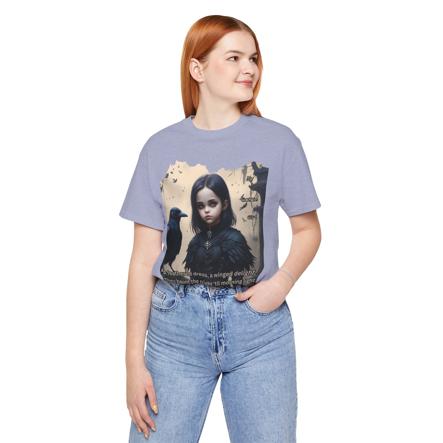 My Gothic Girl T-Shirt "Black Raven"  Whimsy Goth, Goth Fashion, Poetic Gothic Street Wear