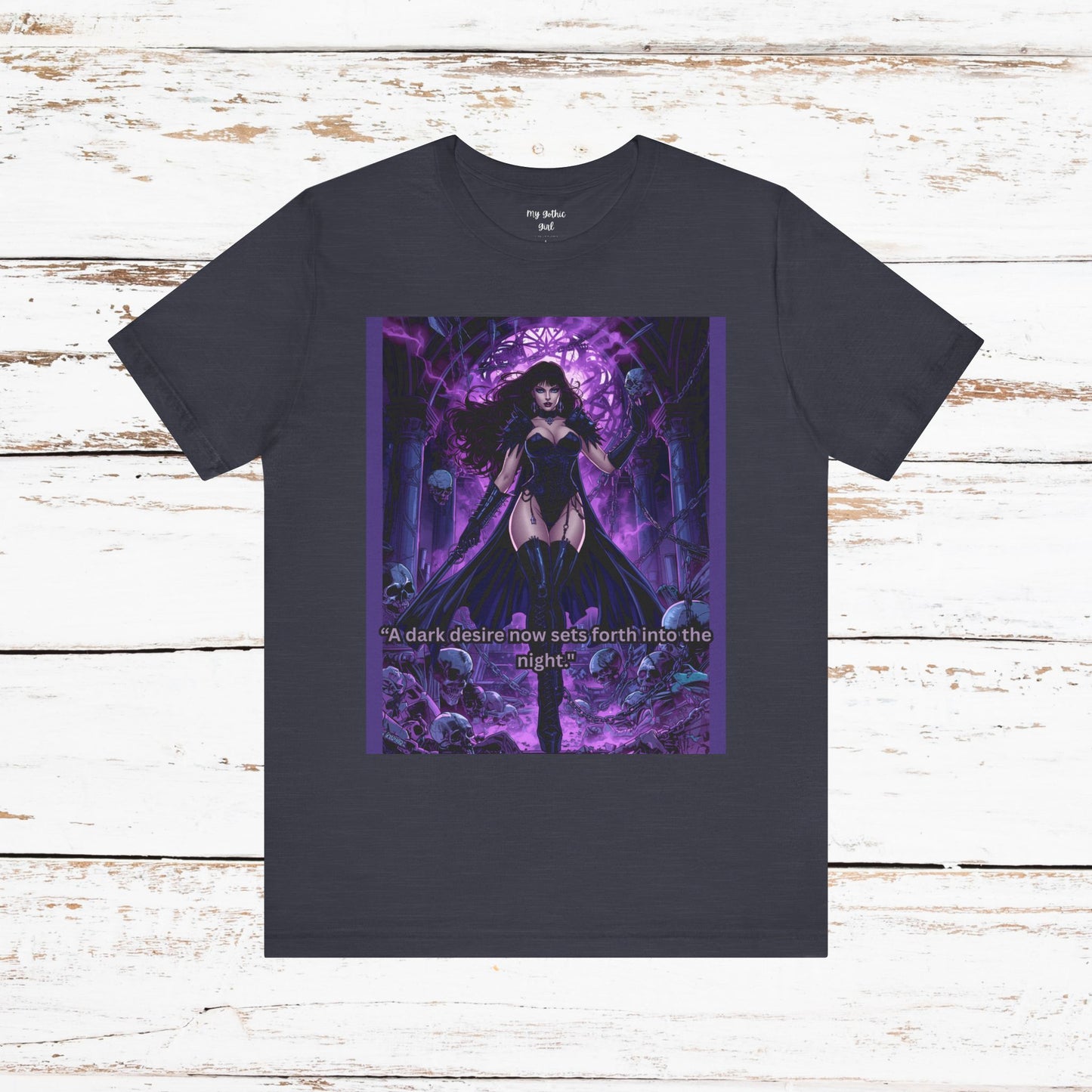 Dark Sorceress Graphic Tee — "A dark desire now sets forth into the night"