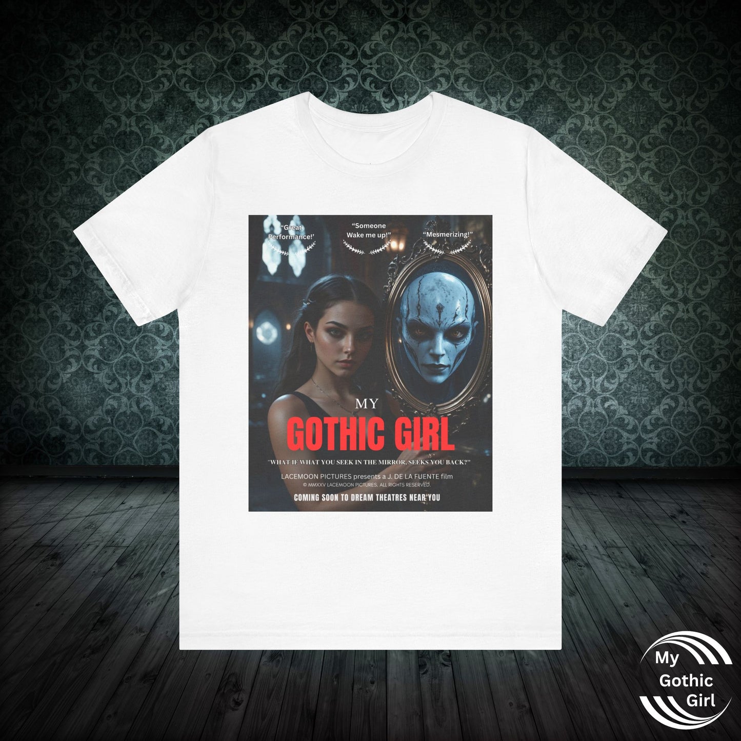 My Gothic Girl T-Shirt "Movie Poster" – Whimsy Goth Streetwear, Dark Poetry Fashion, Alt Aesthetic Apparel