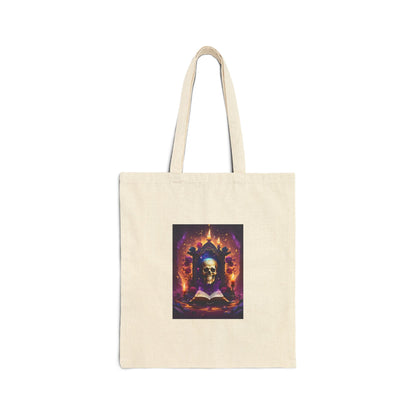 Skull & Spellbook Tote — "My Gothic Girl" Canvas Tote Bag