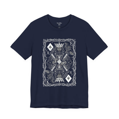 King of Diamonds Playing Card Graphic Tee — Dark Gothic King Design