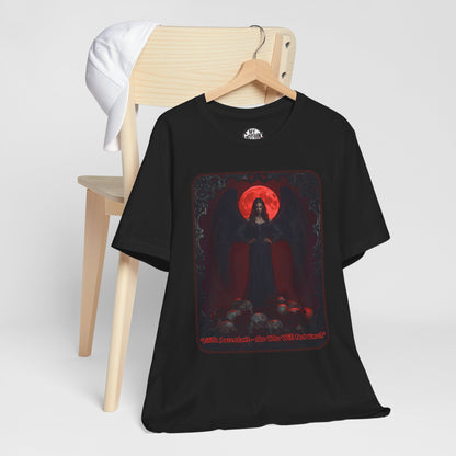 “Lilith Ascendant — She Who Will Not Kneel.” Graphic T-Shirt – Alt Aesthetic Poetic Goth Street-wear