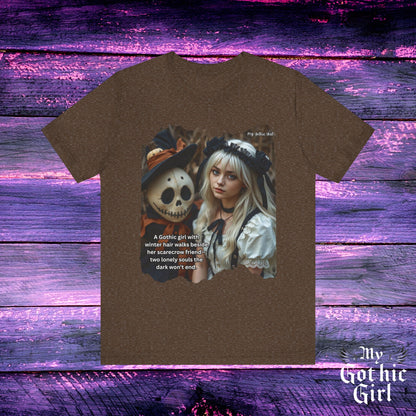 My Gothic Girl T-Shirt "Scarecrow Friend" – Whimsy Goth Streetwear, Dark Poetry Fashion, Alt Aesthetic Apparel
