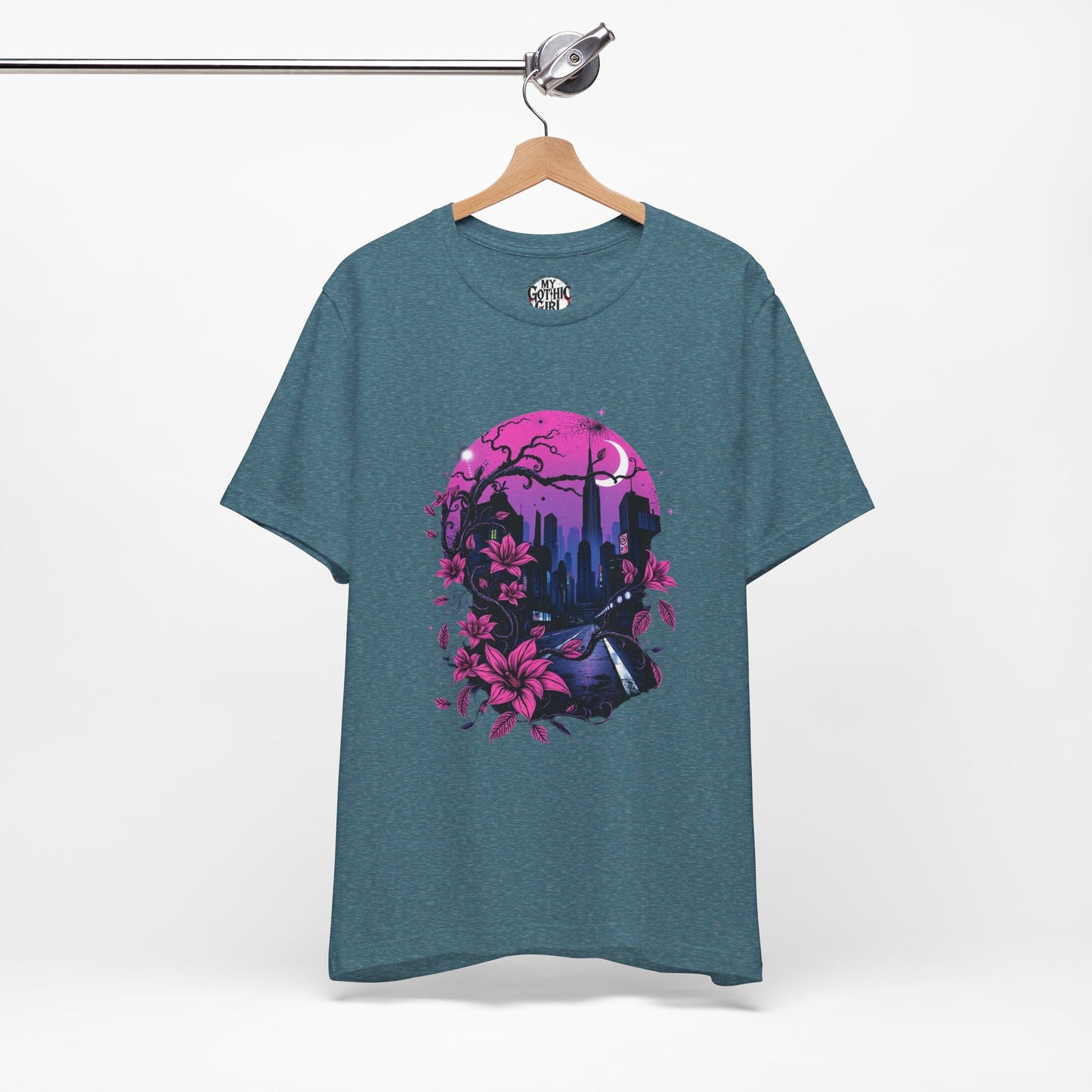 “Dark Bloom” — WhimsyGoth Floral Tee – Alt Aesthetic Poetic Goth Street-wear