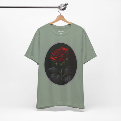 My Gothic Girl T-Shirts for Women & Men "Linda's Red Rose" Dark Aesthetic & Alternative Tees – My Gothic Girl