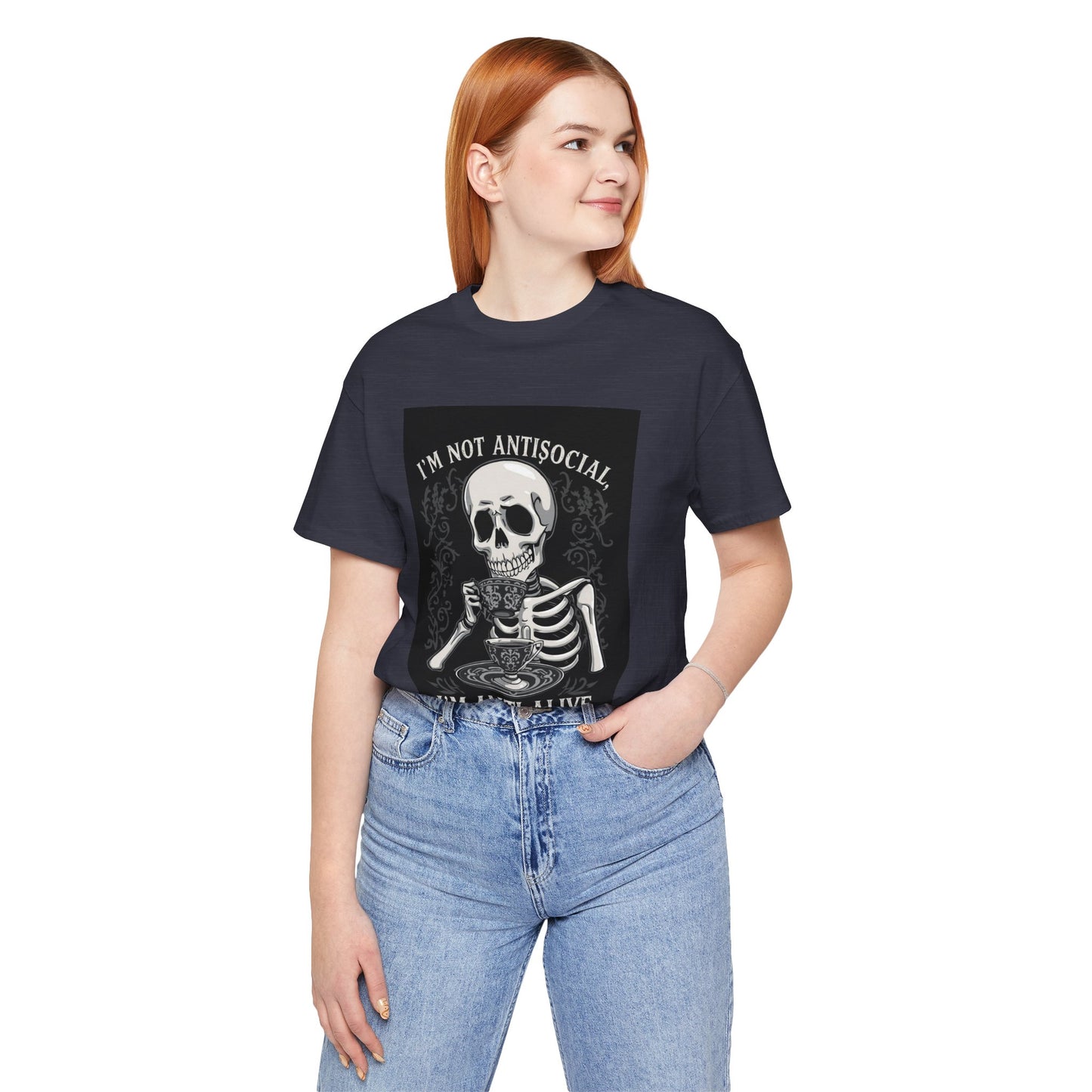 My Gothic Girl "I'M ANTI ALIVE" Graphic T-Shirt Unisex Gothic Dark Fashion Casual Wear