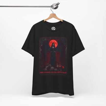 “Lilith Ascendant — She Who Will Not Kneel.” Graphic T-Shirt – Alt Aesthetic Poetic Goth Street-wear