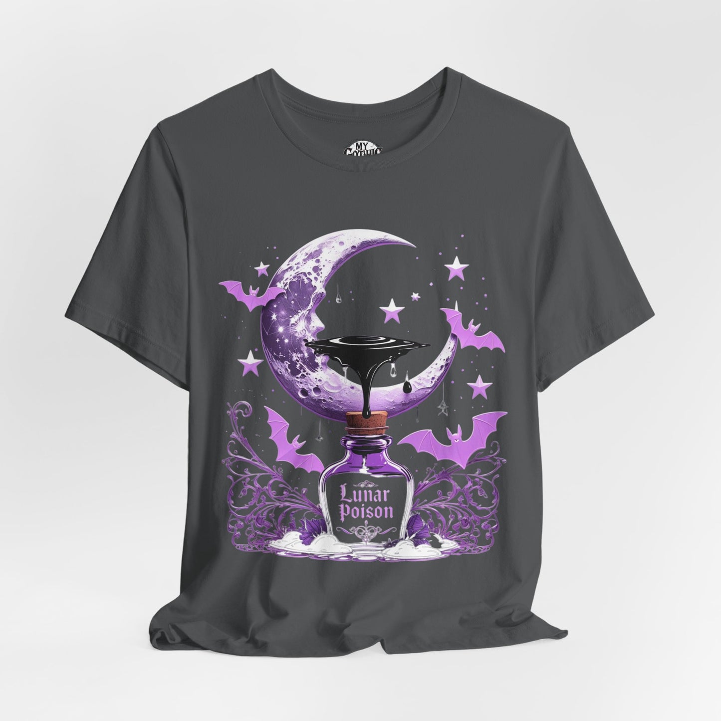 “Lunar Poison” — Celestial Alchemy Gothic Graphic T-Shirt – Alt Aesthetic Poetic Goth Street-wear