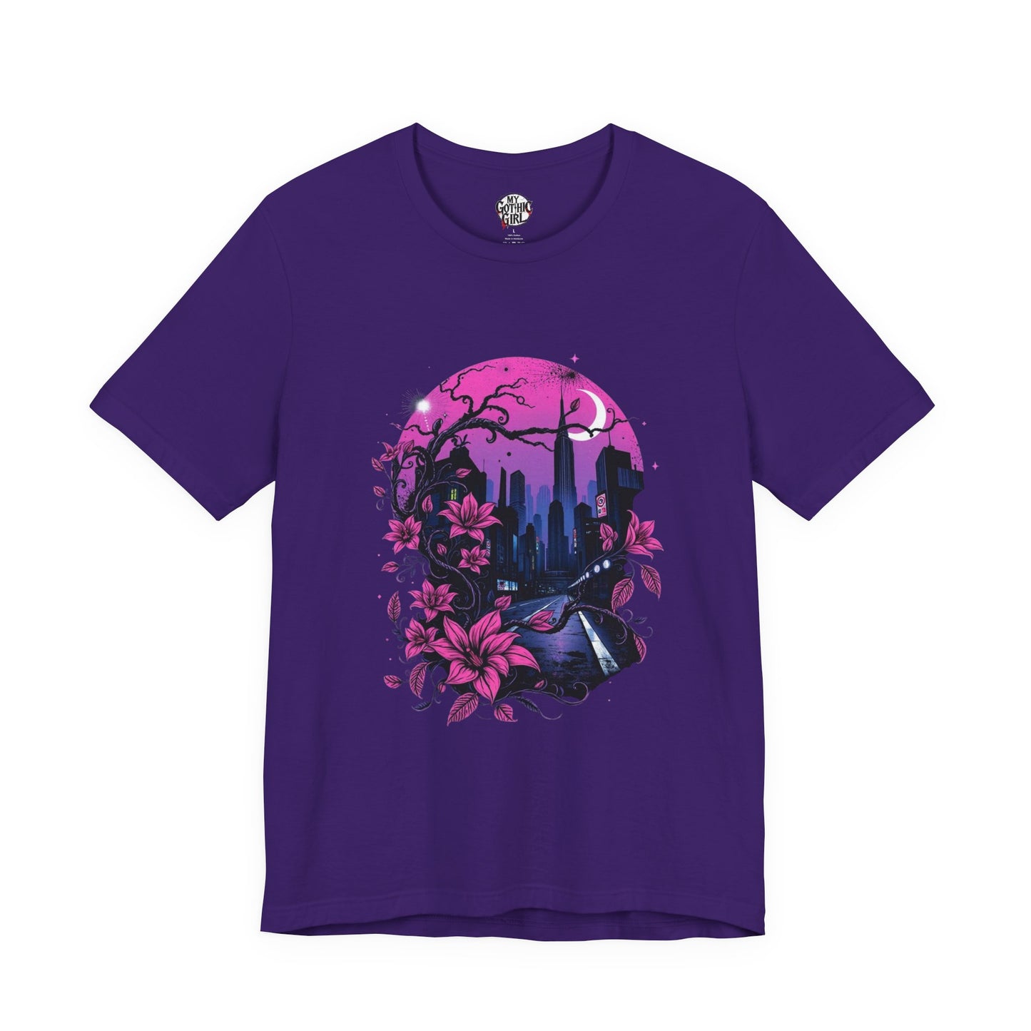 “Dark Bloom” — WhimsyGoth Floral Tee – Alt Aesthetic Poetic Goth Street-wear