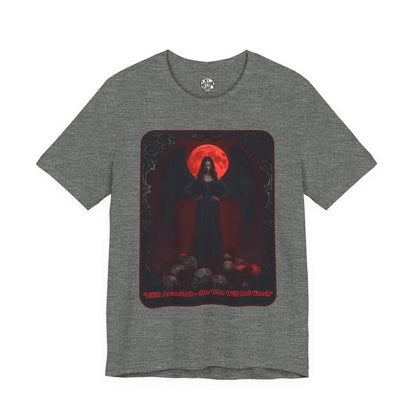 “Lilith Ascendant — She Who Will Not Kneel.” Graphic T-Shirt – Alt Aesthetic Poetic Goth Street-wear