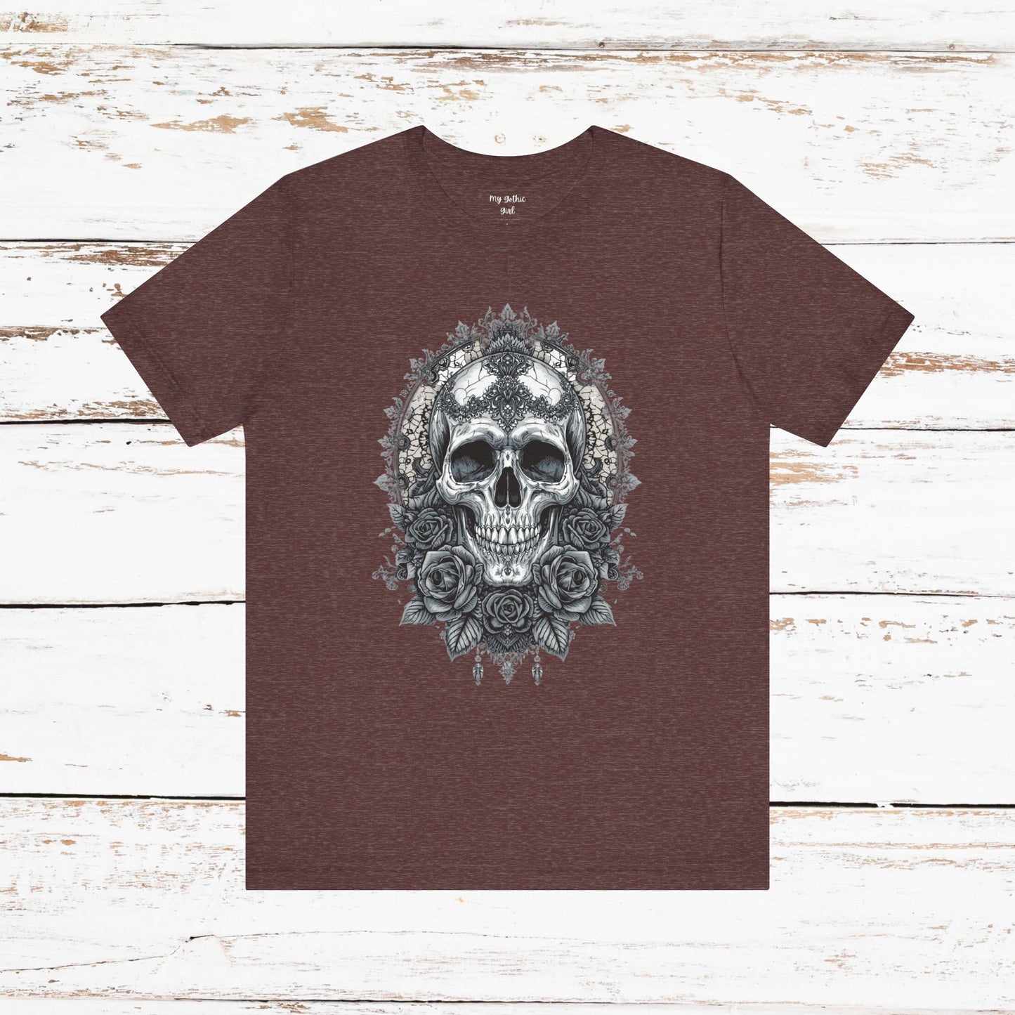 Gothic Skull Elegance T-Shirt