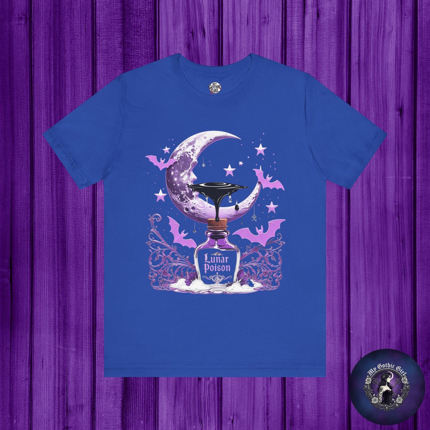 “Lunar Poison” — Celestial Alchemy Gothic Graphic T-Shirt – Alt Aesthetic Poetic Goth Street-wear