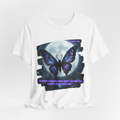 My Gothic Girl T-Shirt "Purple Gothic Butterfly" – Whimsy Goth Streetwear, Dark Poetry Fashion, Alt Aesthetic Apparel