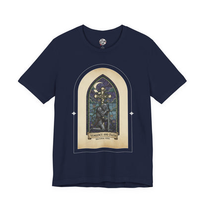 "Vengeance and Faith"  Gothic Graphic T-Shirt – Alt Aesthetic Poetic Goth Streetwear