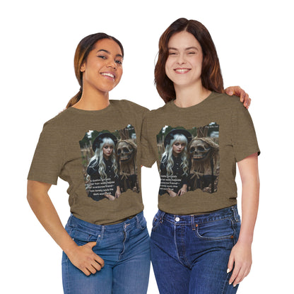 My Gothic Girl T-Shirt "Scarecrow Friend" – Whimsy Goth Streetwear, Dark Poetry Fashion, Alt Aesthetic Apparel