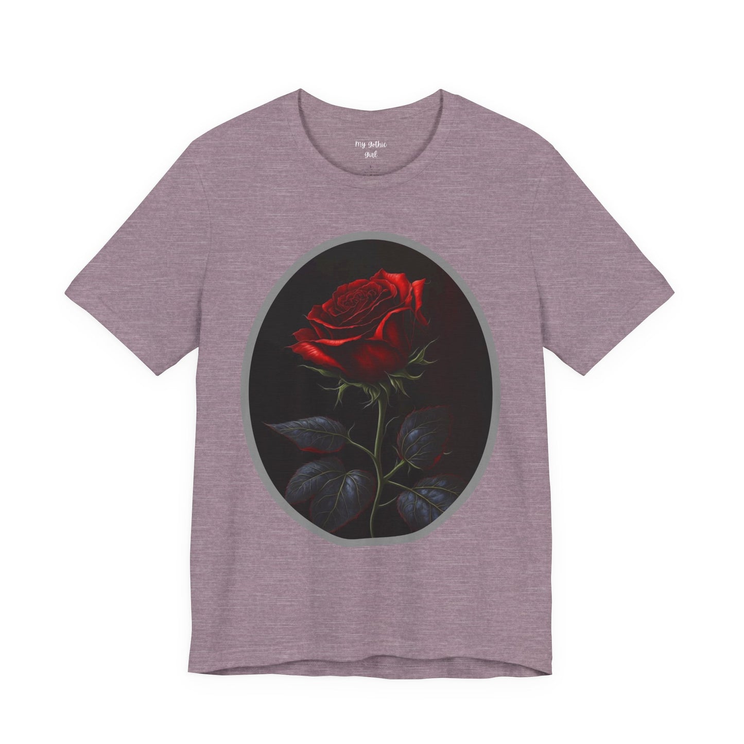 My Gothic Girl T-Shirts for Women & Men "Linda's Red Rose" Dark Aesthetic & Alternative Tees – My Gothic Girl