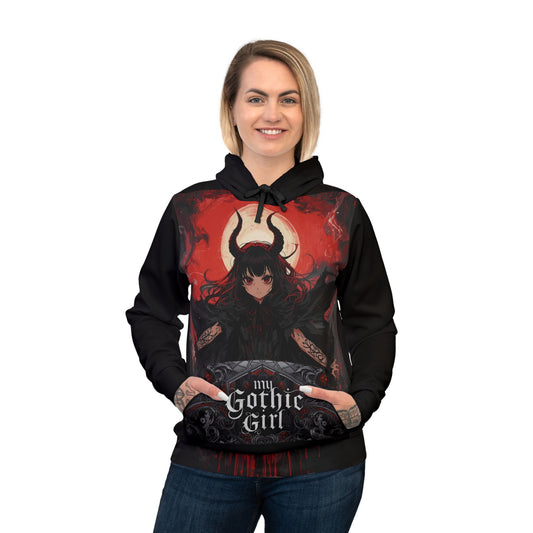 My Gothic Girl "Anime Demon Girl" Graphic Athletic Hoodie Street-wear