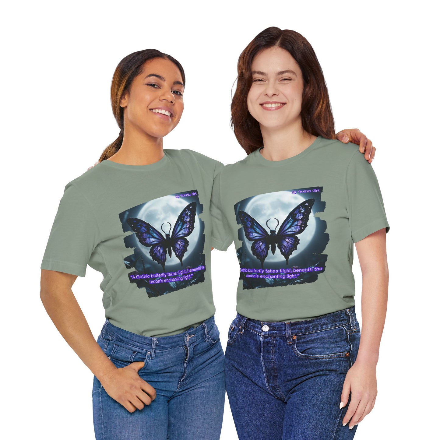My Gothic Girl T-Shirt "Purple Gothic Butterfly" – Whimsy Goth Streetwear, Dark Poetry Fashion, Alt Aesthetic Apparel