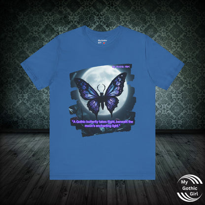 My Gothic Girl T-Shirt "Purple Gothic Butterfly" – Whimsy Goth Streetwear, Dark Poetry Fashion, Alt Aesthetic Apparel