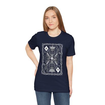 King of Diamonds Playing Card Graphic Tee — Dark Gothic King Design